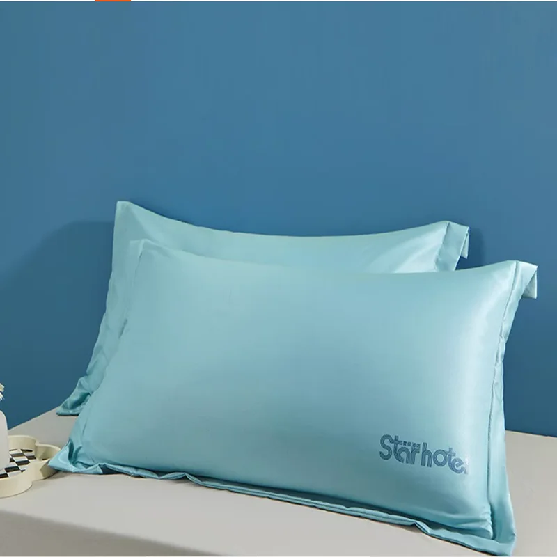 

Pillow, silk pillow, ice silk pillowcase, washed silk pillow core inner liner, 48X74CM, single household.