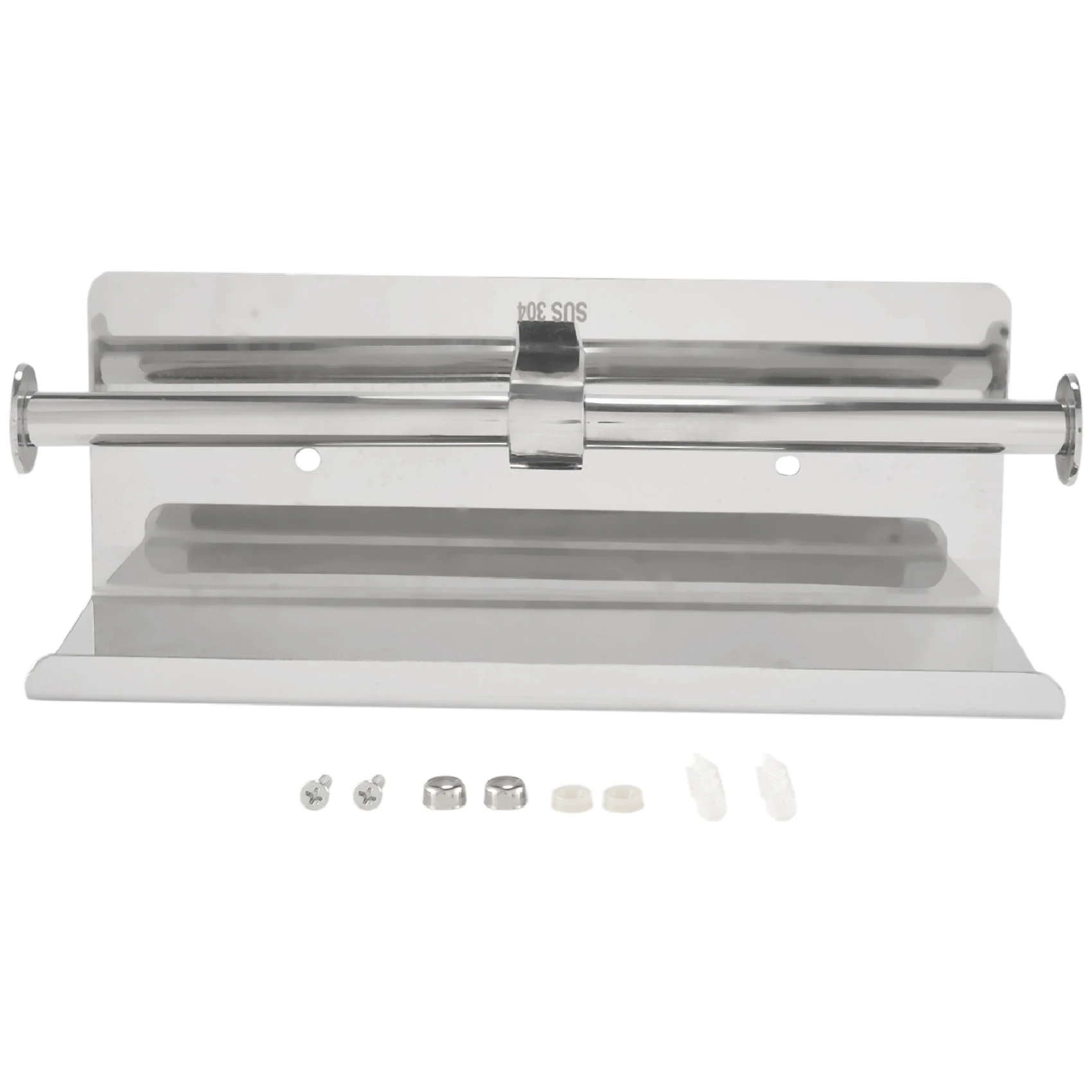 

A33Z-Double Toilet Paper Holder With Phone Shelf, Dual Roll Paper Dispenser With Shelf,Toilet Tissue Roll Holder With Rack