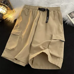 Pantalones cortos transpirables de verano para hombre, pantalón corto holgado con múltiples bolsillos para gimnasio, monos cortos informales para playa al aire libre, 2022