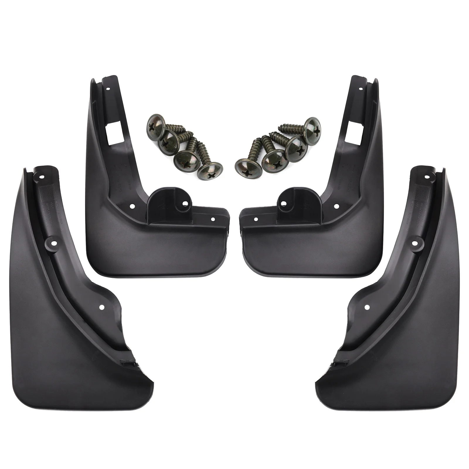 Set Mud Flaps For Mercedes Benz C Class W204 C-Class 4dr Sedan Saloon 2008 - 2011 Mudflaps Splash Guards Front Rear 2009 2010