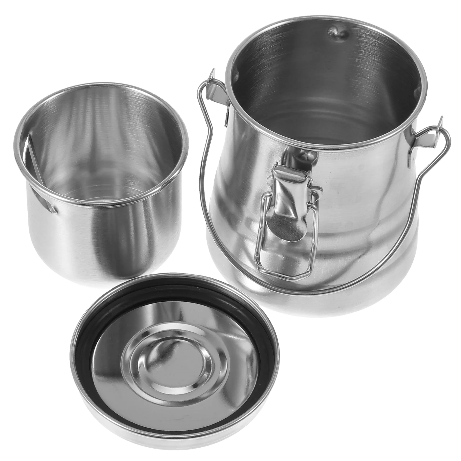 Portalápices de Metal de acero inoxidable, cubo para herramientas de pintura con taza de paleta individual