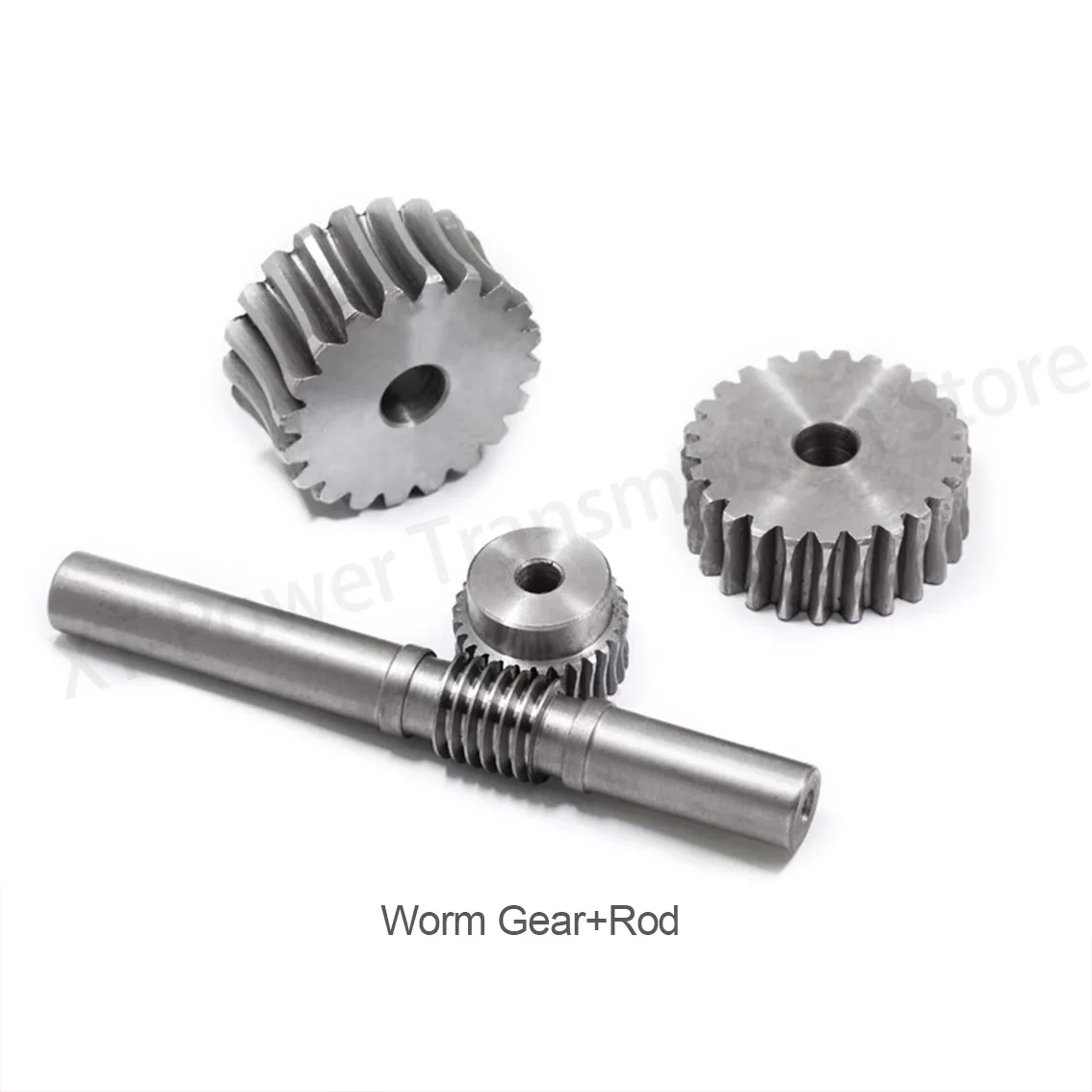 1Set 2/2.5/3Mod 45#steel Worm Gear+Worm Rod 10/15/20/25/30/40/50/55 Teeth Gearbox Worm Gear Wear-Resistant Smooth Transmission