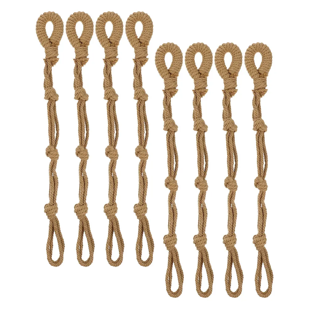

8pcs Plant Hook Extender Braided Rope Hanging Planter Adjustable Length Strong Capacity Flower Pot Hanger Garden