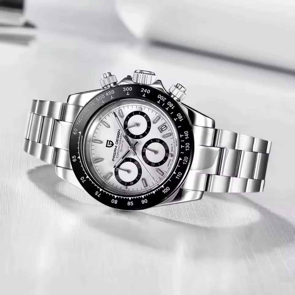 PAGANI DESIGN V2 40MM Classic Quartz Multi Time Zone Chronograph Sapphire Glass thumbnail 5