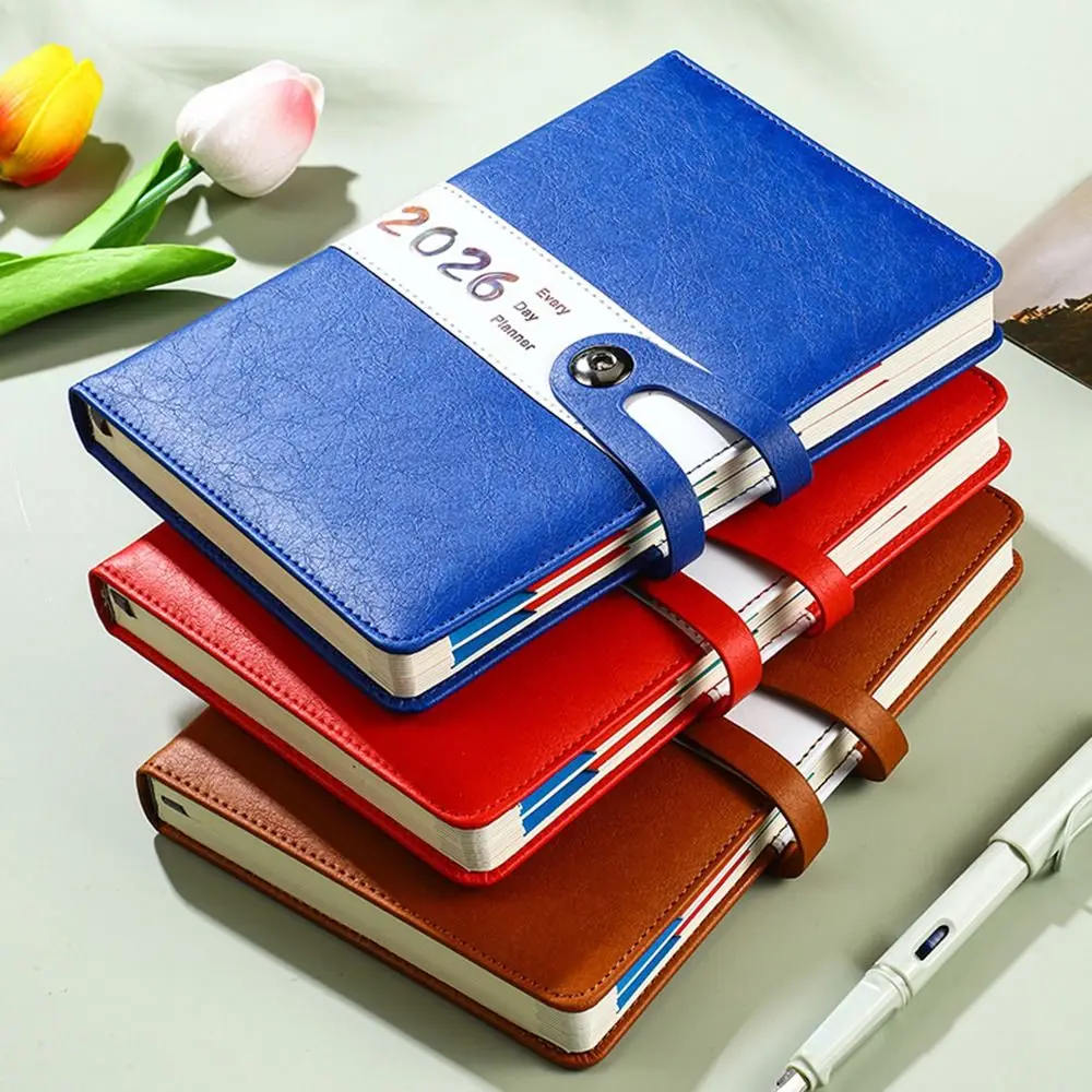 English 2026 Schedule Planner Notepad 12 Months Efficiency A5 Agenda Planning Notebook Portable Bookmark To-do List Notebook