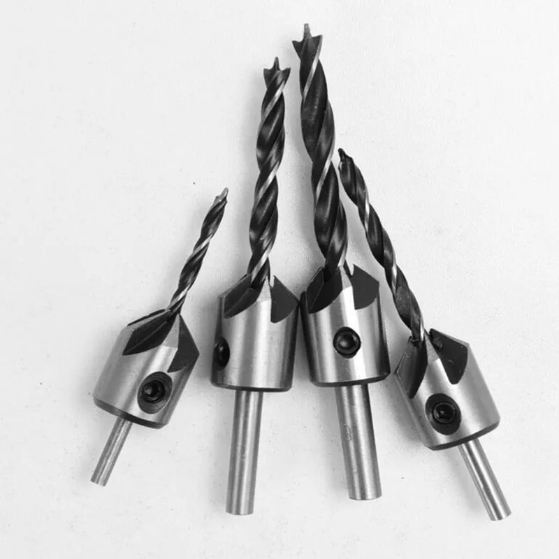 3Mm-6Mm Hcs Phản Bồn Rửa Mũi Khoan Có Ngăn Bộ Mũi Khoan Gỗ Chamfer Phản Khoét Lỗ Plyot Cắt Lỗ mũi Khoan