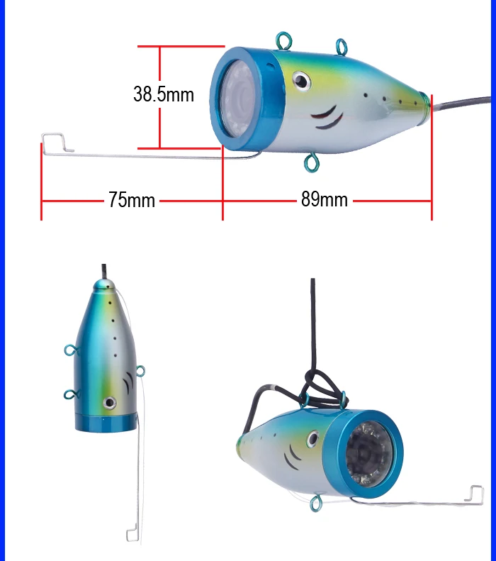 7 "Display Hd Bekijken Onderwatercamera Kleur Waterdichte Camera Bekijken Vis Detectie 15 Meter 12 Wit Licht Wf01 Serie