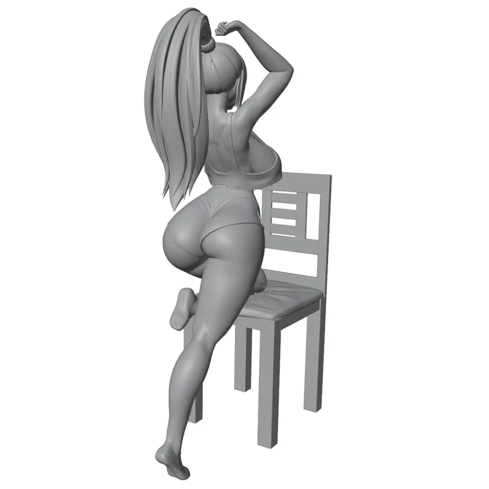 Figura resina para juegos de rol y coleccionismo – Chica peinándose - imagen 3