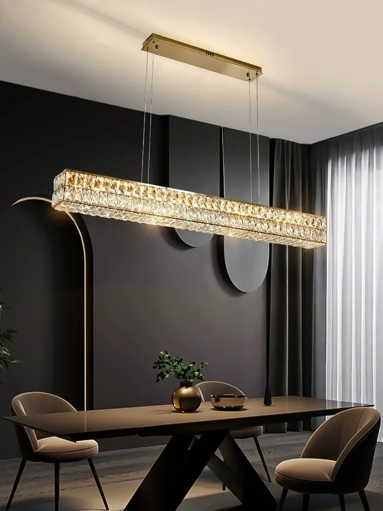 

2024Postmodern Long Chandeliers above Dining Table Lustres in the Kitchen Home Decor Luxury Nordic Lighting