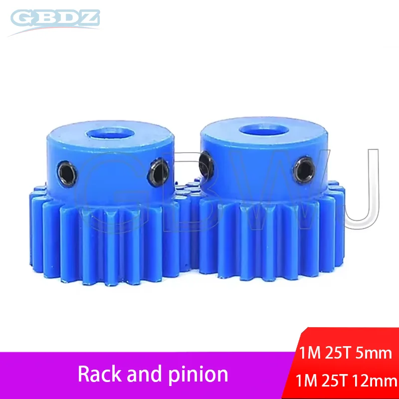 

1Pcs Module 1 Motor Gear 1M-25T SC45#Carbon Steel Material Blackening Spur Gear Bore Size 5/6/6.35/7/8/10/12mm