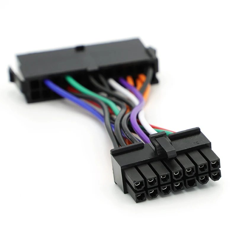 1pcs Power Supply Cable ATX 24 Pin Female to 14 Pin Male Adapter Cord for Lenovo IBM Dell Q77 B75 A75 Q75 Motherboard 10cm