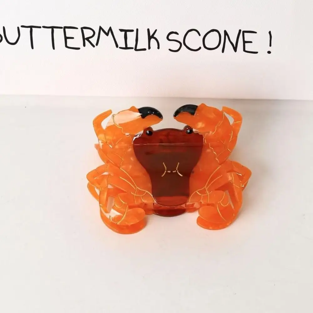 

Модная заколка для волос из ацетата в виде сладкого краба, милая геометрическая заколка для волос в виде океанского животного, акулы, новинка, зажим для хвоста, креативный коготь для волос, путешествия