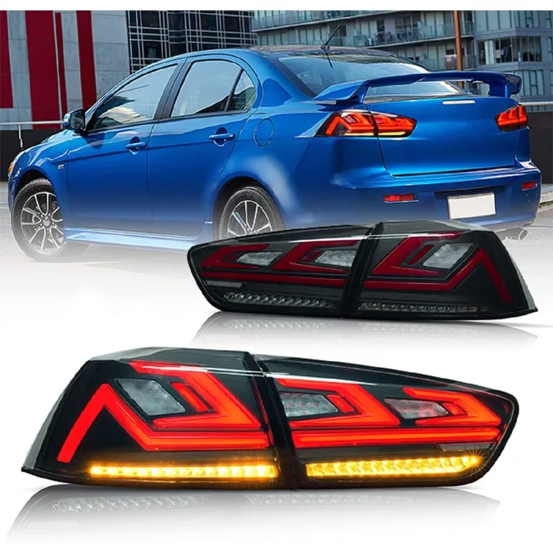 

Для Mitsubishi Lancer 2008-2017 светодиодные задние фонари TT-ABC дымчатый DRL задний фонарь в сборе