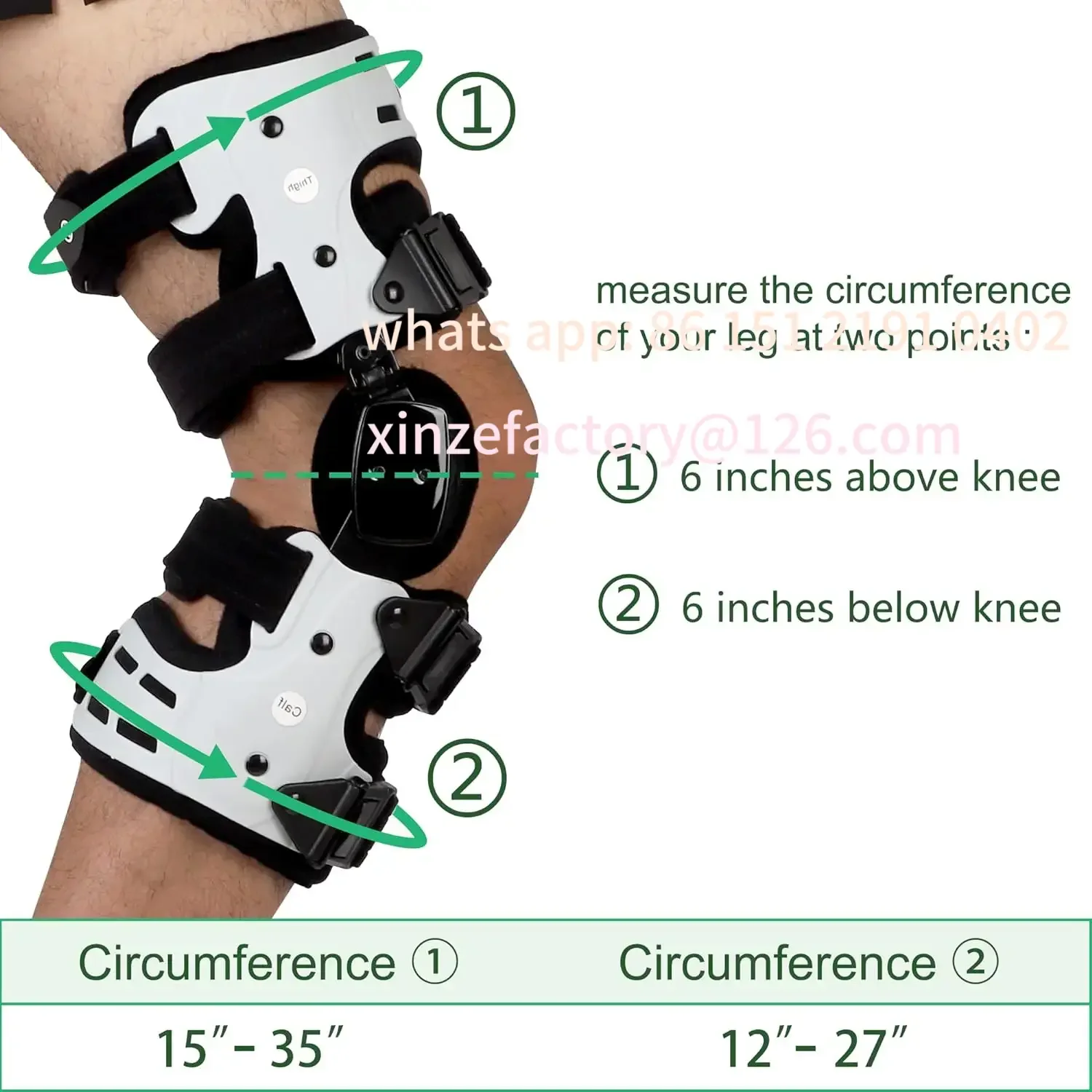 

Customizable Supporto per ginocchiera per scarico OA dolore da artrite, osteoartrite, difetto della cartilagine, dolore alle