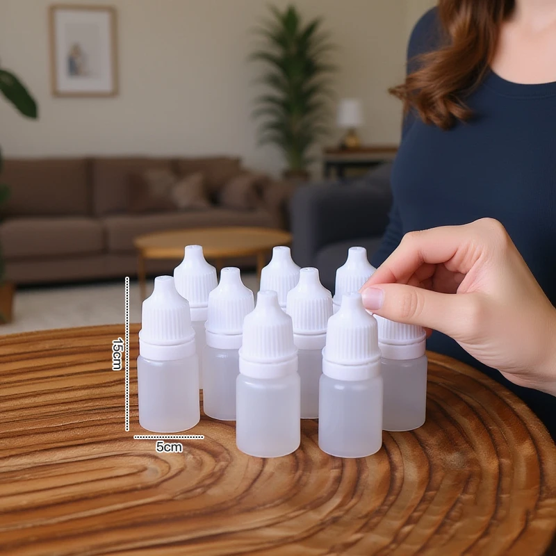 10 sztuk plastikowych butelek z zakraplaczem o pojemności 5/10/15/20/30/50 ml do przechowywania kosmetyków i olejków kosmetycznych