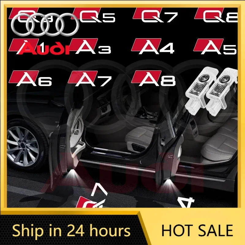 

2Pcs HD Led Car Door Welcome Light Laser Projector Courtesy Lamp for Audi S Line A1 A3 A4 A5 A6 A7 A8 Q3 Q5 Q7 Q8 RS Quattro