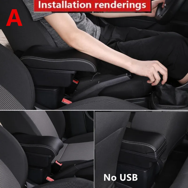 For KIA RIO Armrest Box For KIA STONIC KIA Rio lx Cerato Car Armrest Retrofit part Storage Box Car accessorie South America