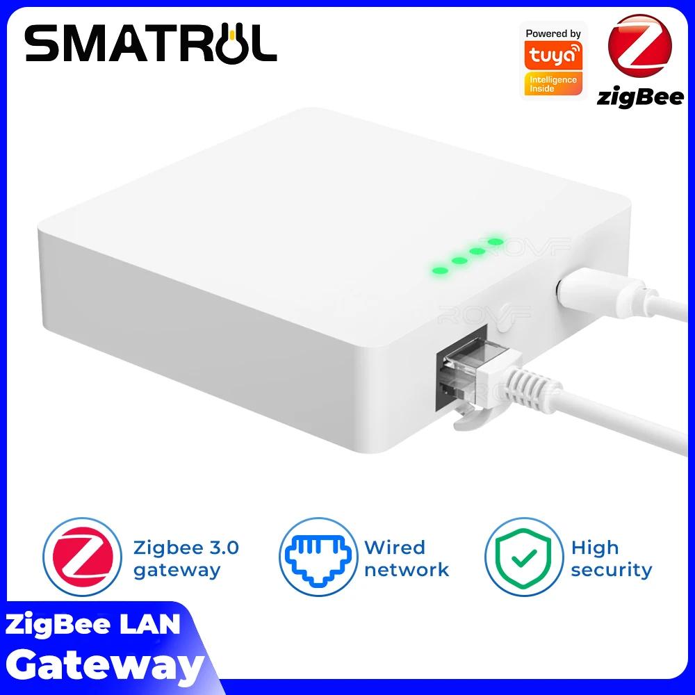 

ZigBee 3.0 Gateway Hub Smart Life Tuya APP Пульт дистанционного управления Многомодовый проводной сетевой шлюз Мост работает с Alexa Google Home