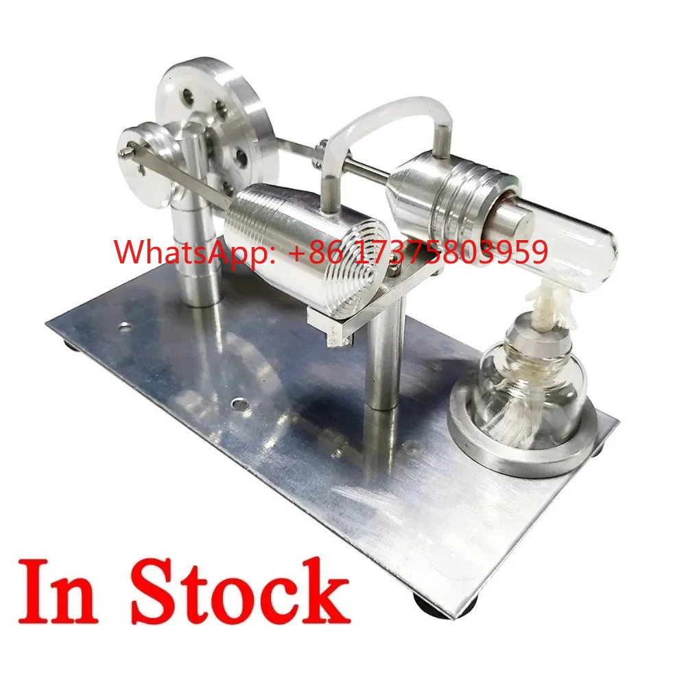 Stirling Engine Model Aluminum Alloy External Combustion Engine Model Scientific Physics Experiment Toys Can Be Start Gift