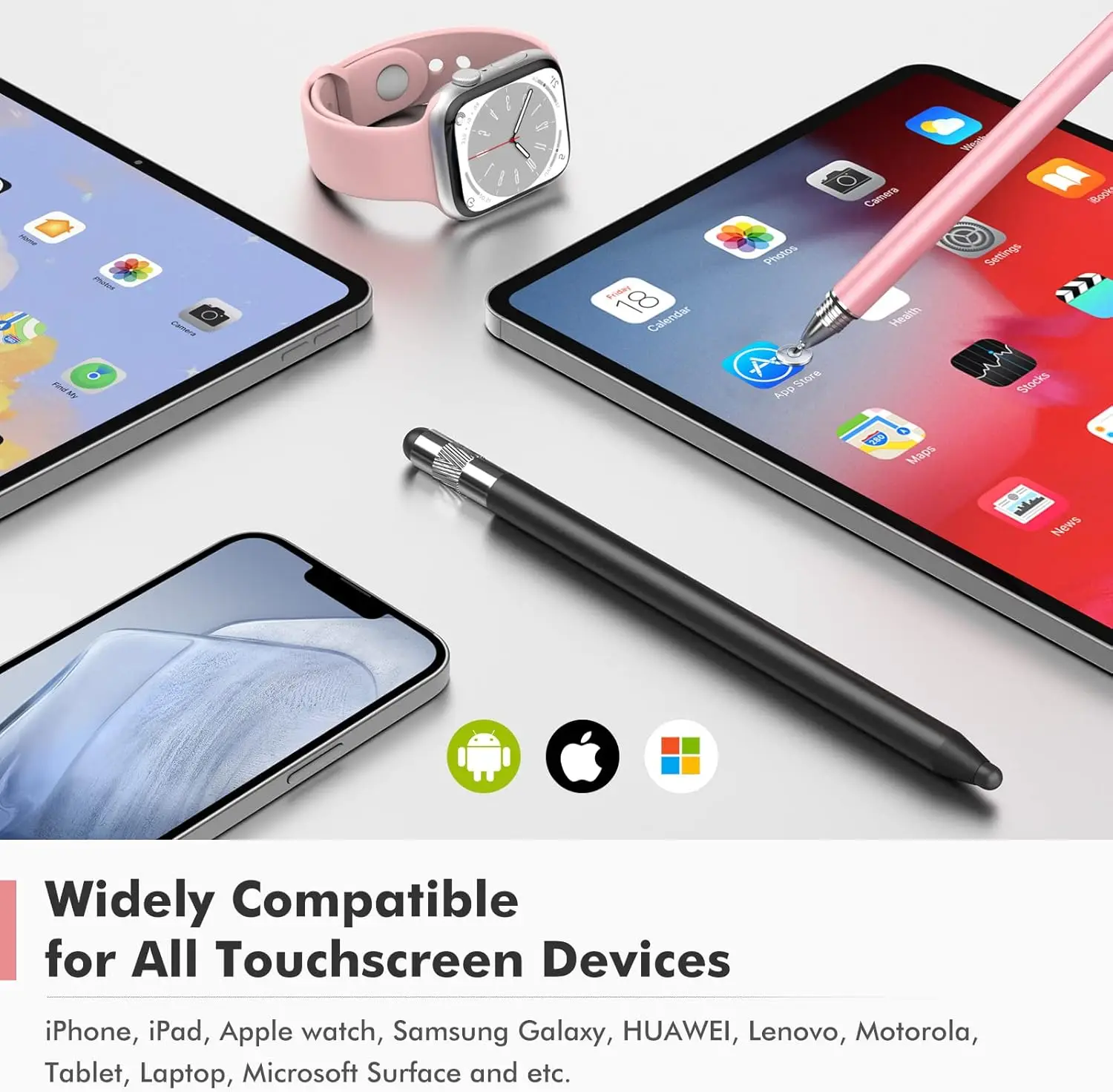 1 Stylus Pens for  Screens, High Sensitivity & Precision Capacitive Stylus Pencil for    Tablets   All  Touchscreen Devices (2 P