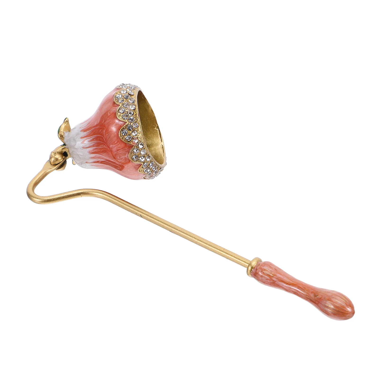 

Elegant Rustic Snuffer Vintage Flower Head Long Handle Wick Extinguisher Home Kitchen Party Decor Accessory