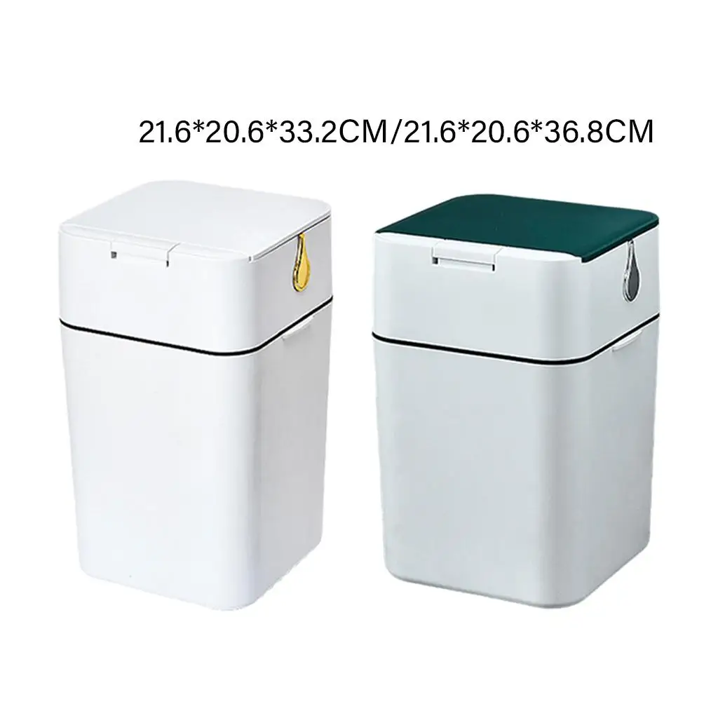 

Trash Can with Press Creative Modern Household Waste Basket for Toilet Bathroom Craft Room Office Living Room