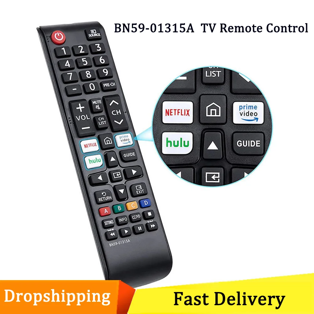 New BN59-01315A Replacement Remote Control for Samsung 4K UHD 6/7/8/9/TU-7000 Universal Smart IR TV Remote Control Dropshipping