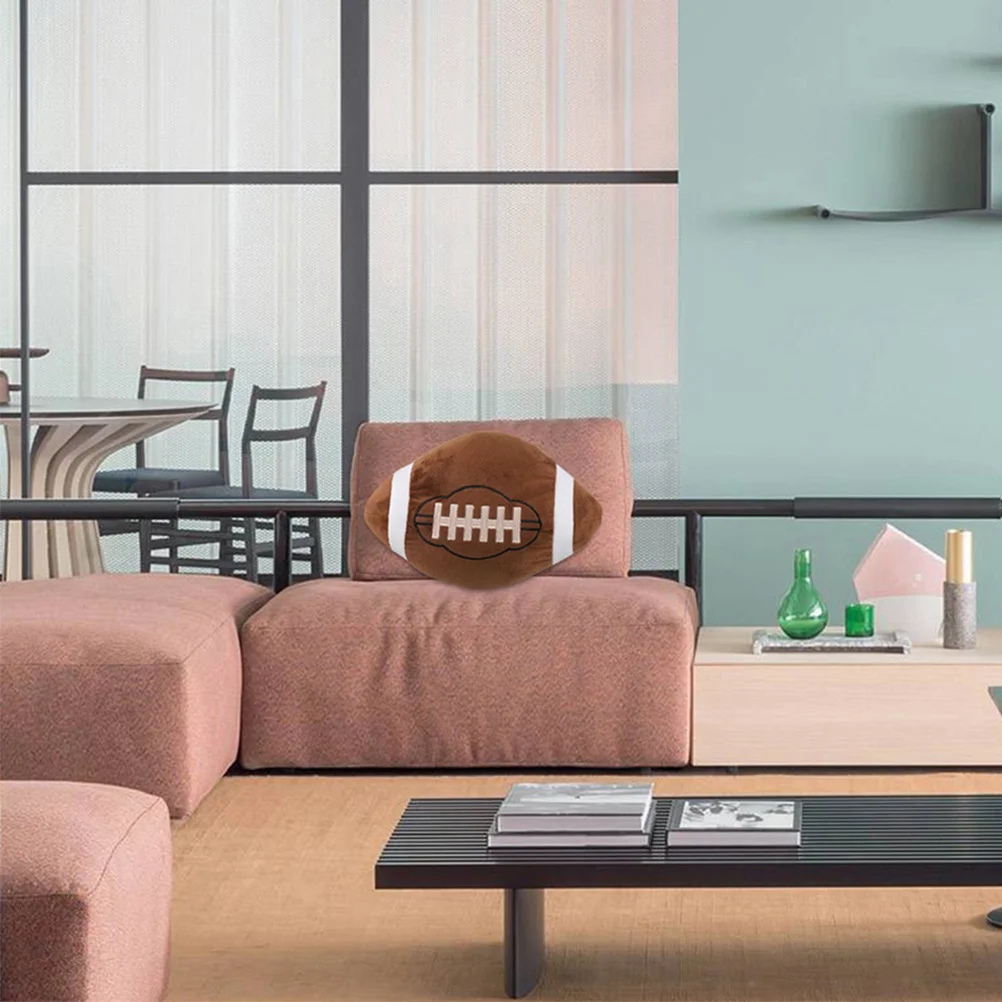 

Sports Ball Pillow for Couch Ultra Soft Football Shaped Cushion for Lounging Nap Decorative Home Bedroom Rugby Room Decor