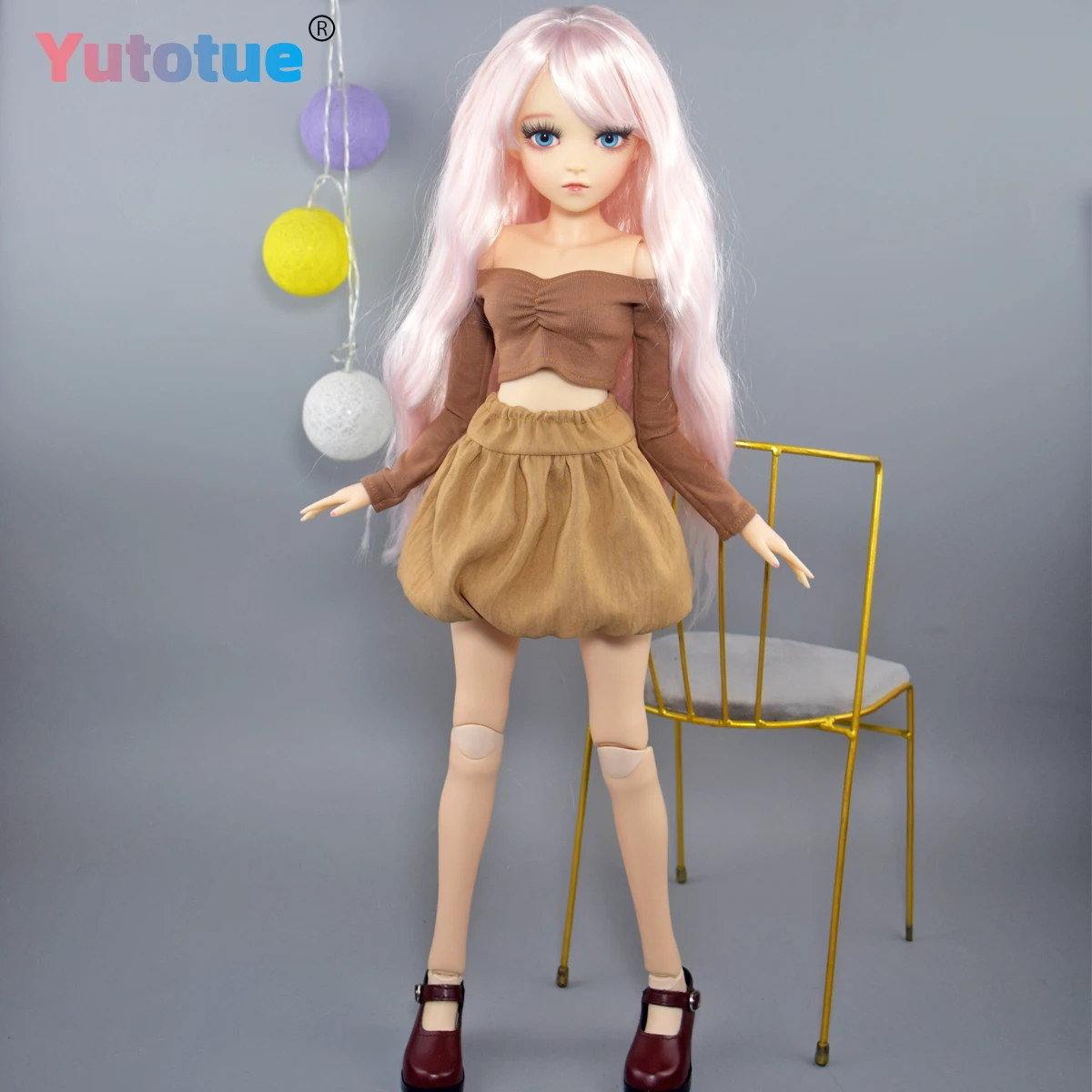 YUTOTUE 60cm Height Girl Doll Toy Removable Fashion Clothes Shoes Upgrade Makeup BJD Doll Lifelike