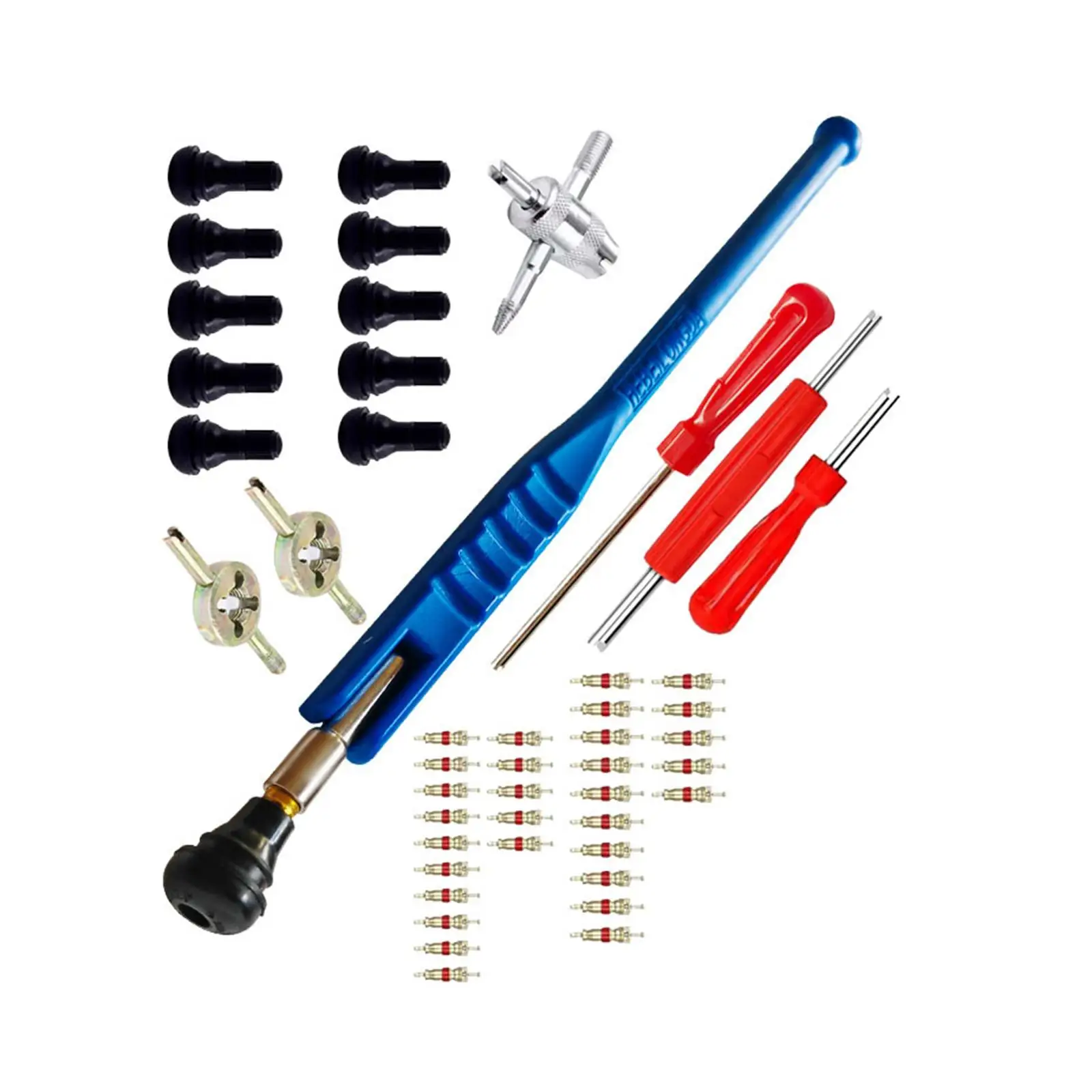 47x TR412 Premium Car Accessories Multifunctional Valve Installation Tool Tyre Valve Removal Tool Tyre Valve Repair Tool Kit