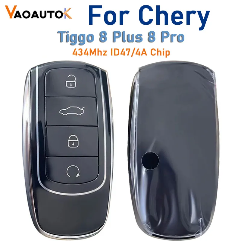 Chiave a distanza intelligente senza chiave per auto OEM originale per Chery Tiggo 8 Plus 8 Pro OMODA Chiave per auto intelligente 434Mhz ID47/4A Chip 4 pulsanti