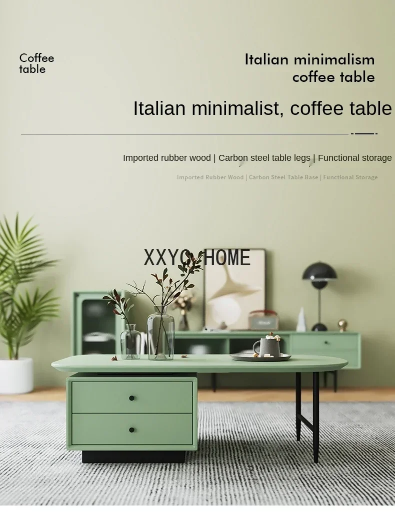 Italiaanse Minimalistische Multi-Functionele Roterende Opslag Thee Tafel Combinatie Kleine Huishoudelijke Creatieve