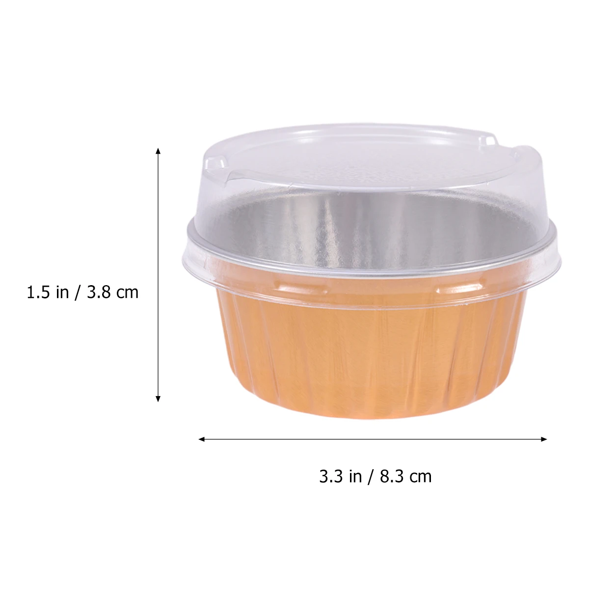

10 Pcs Cake Cup Baking Cups Cupcake Liner Aluminum Foil with Cover Muffin Molds