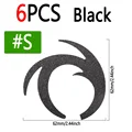 6pcs Black S