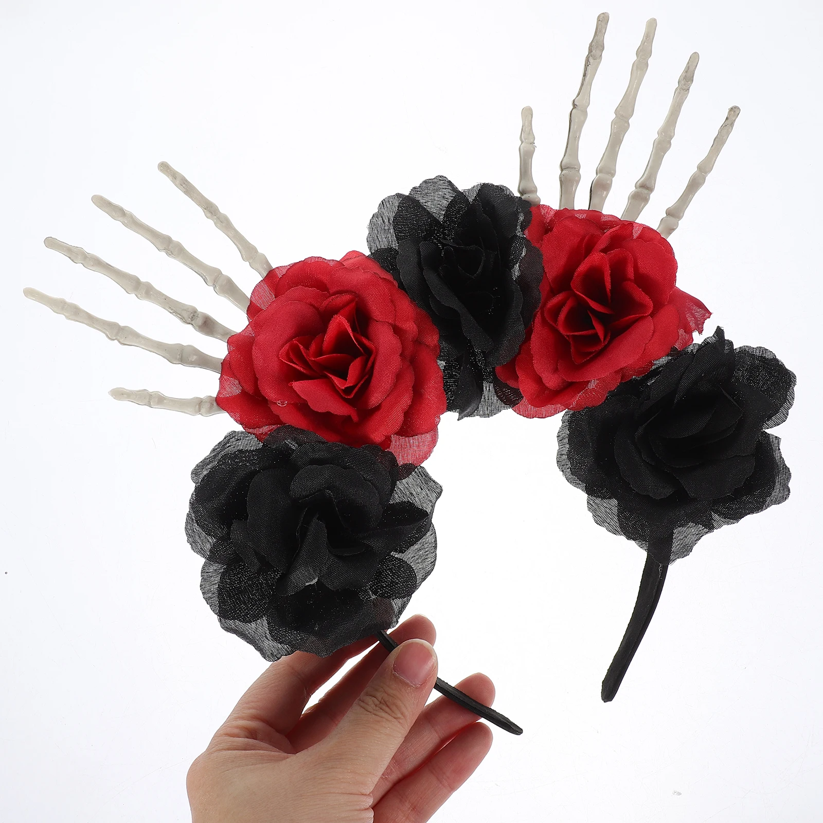 

Halloween Rose Headb Hair Hoop Party Accessories Adult Cosplay Props Non Fading Artificial Flower Decorations