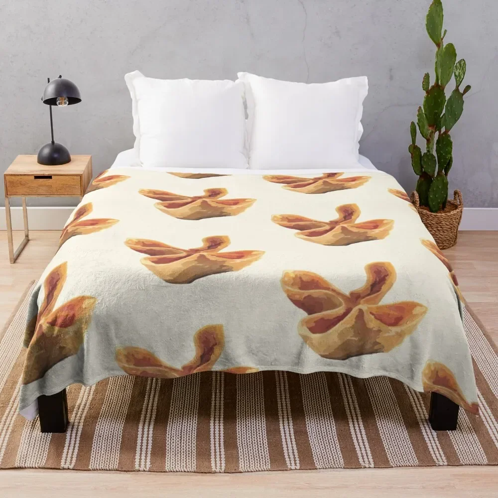 Crab Rangoon Throw Blanket Soft Plaid Multi-Purpose Warm Blankets