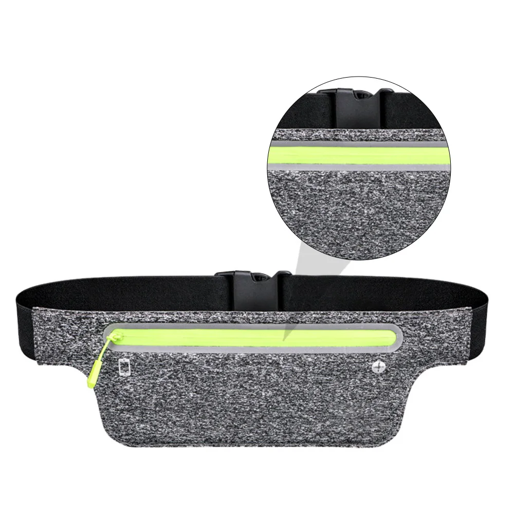 1Pcs Running Phone Waist Bag Waterproof Nylon Outdoor Belt Pack Reflective Safety Strap Multifunctional Running Storage Bag
