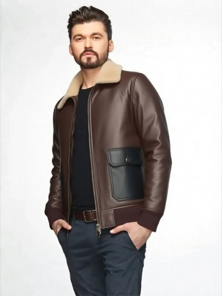 Black Winter Shearling Jacket Men Military Style Plus Size 5XL Genuine Natural Thick Sheepskin Turn-Down Collar Flight Coat