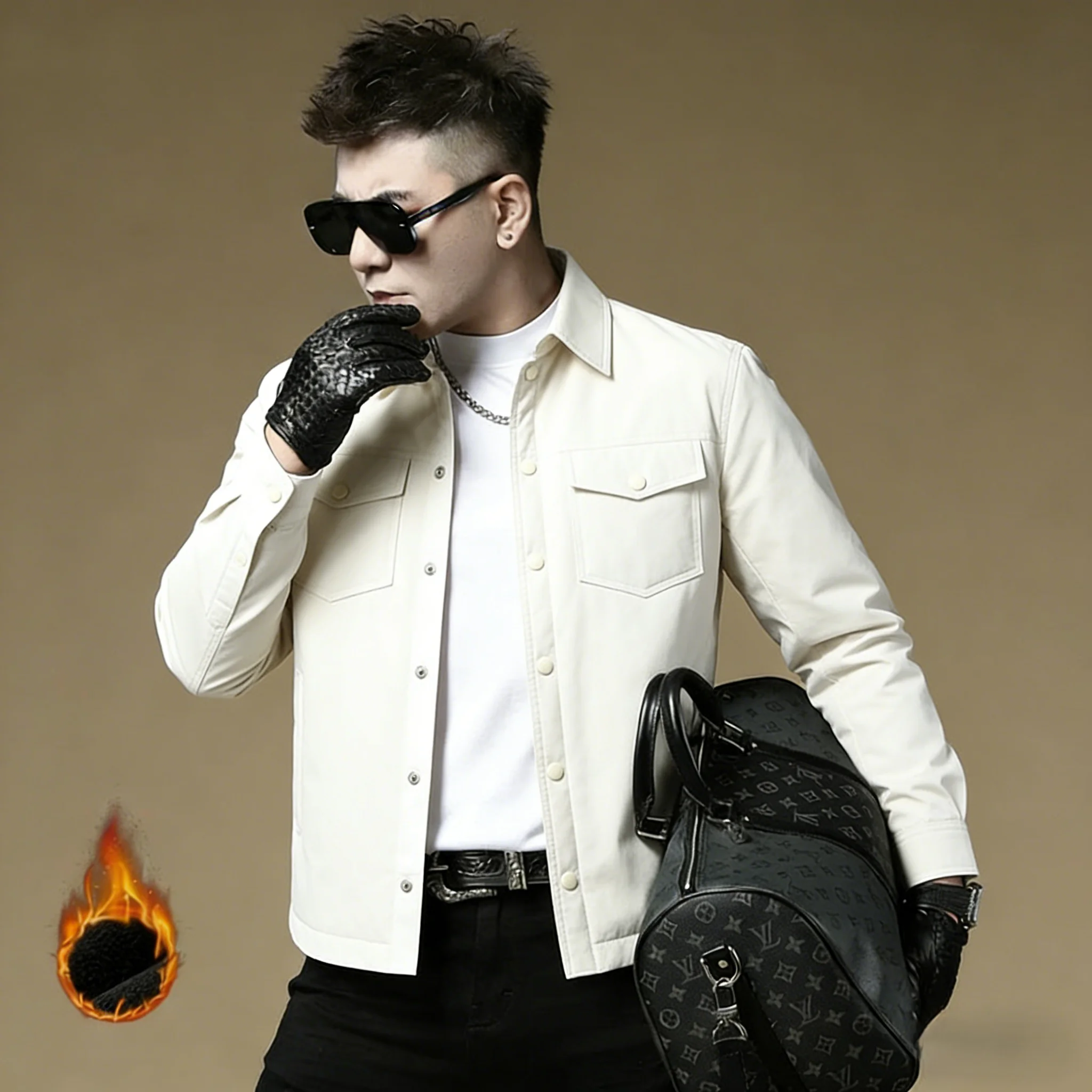 

Мужская зимняя куртка Busin Sle Down Jaet: новая, белая, с наполнителем из 90% пуха, повседневная, модная, из полиэфирного волокна, водонепроницаемая верхняя одежда