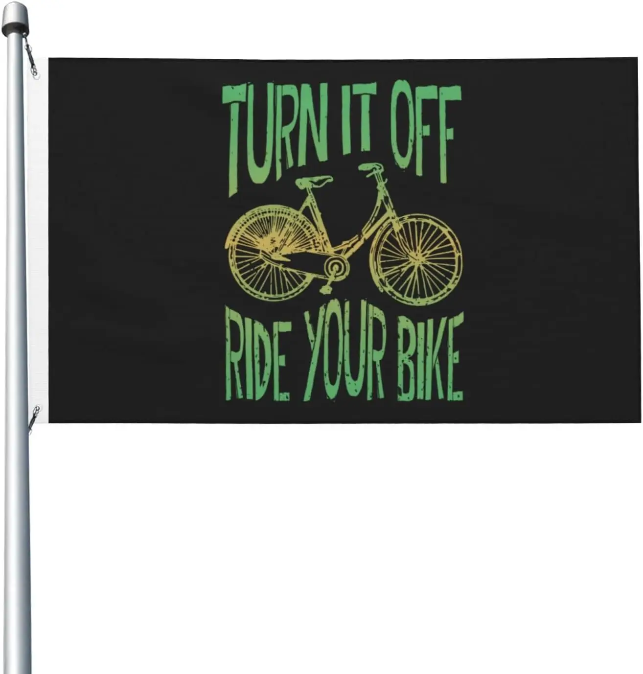 Flagicts 100% Polyester Turn It Off Ride Your Bike Flag