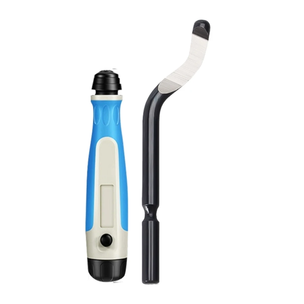 Efficient Deburring Tool Kit with 10 Blades and Sturdy Handle for Burr Removal on Metal Copper Plastic and Resin