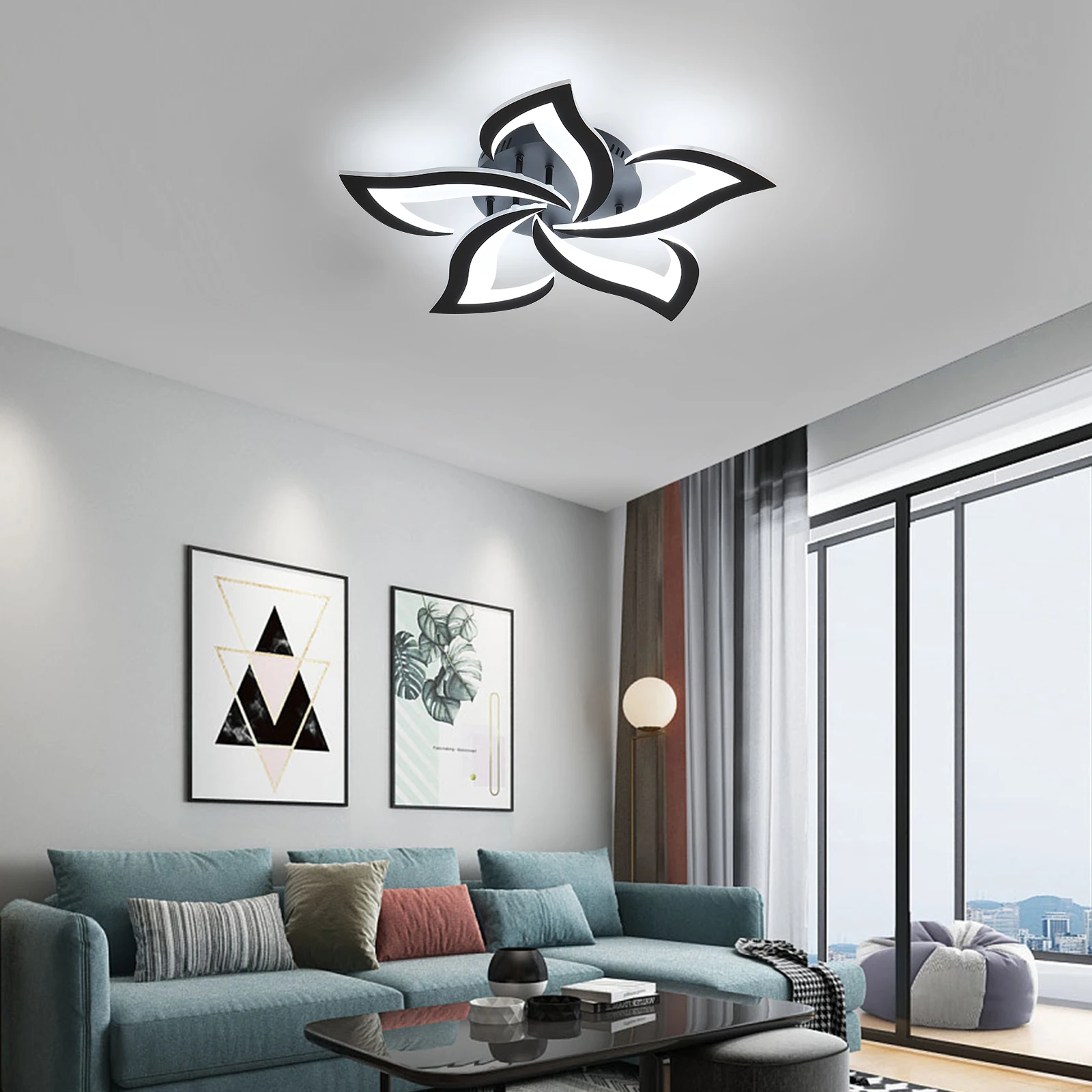 Moderne 60W LED-Deckenleuchte in Blütenform Kaltweiß 6500K Acryl-Licht für Wohnzimmer – Detail 4