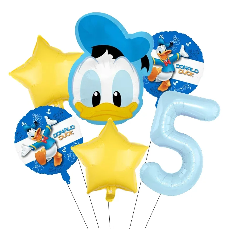 Cartoon Donald Nummer Eend Daisy Aluminium Film Ballon Set Bolvormige DIY Verjaardag Arrangement Feestdecoratie Ballonnen Kawaii