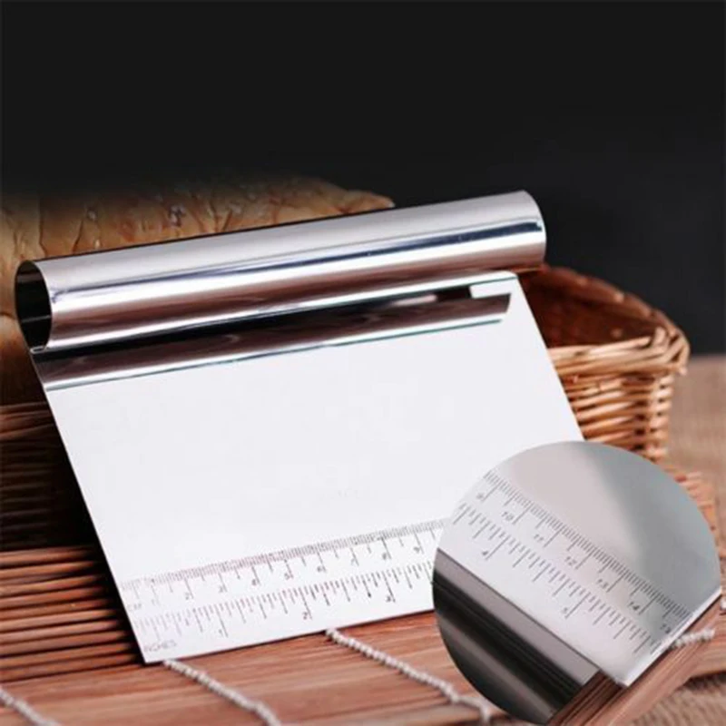 With Scale Scraper Cooking Pastry Accessories Scraping Cutter Utensils Stainless steel Baking Kitchen Practical