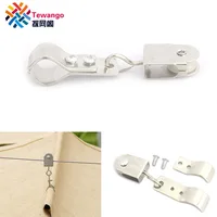 Clips de tubo de polea deslizante para colgar, pérgolas de rodamiento de carga de 25kg, dosel ondulado, accesorios de red de sombra telescópica, tubo ajustable de 15-25mm