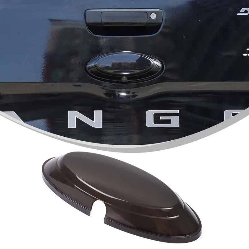 

For Ford Ranger 2015-2021 Automotive Tailgate Logo Smoked Black Cover ABS Transparent Gray Automotive Modification Accessories