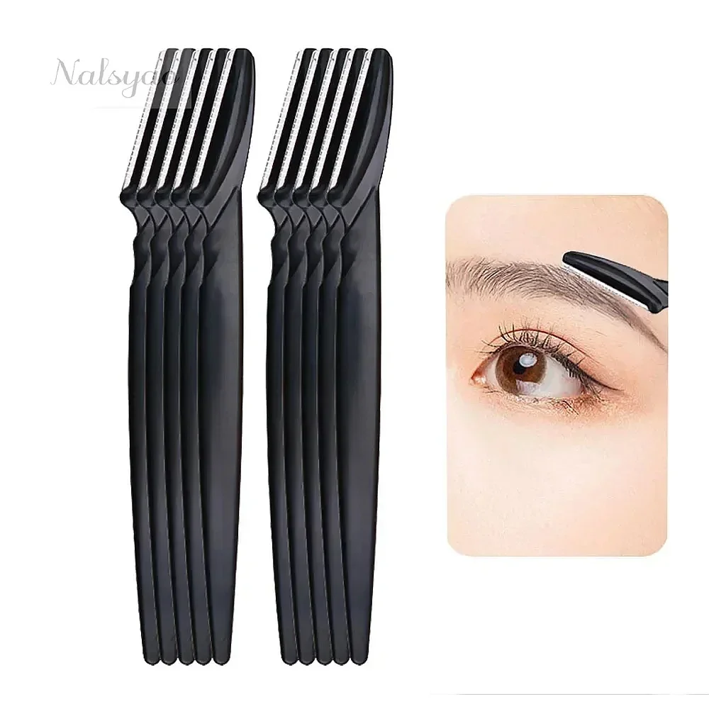 Eyebrow Trimmer Knives Makeup Tools Portable Face Razor Hair Remover Cutter Brow Epilation Eye Shaver Blades