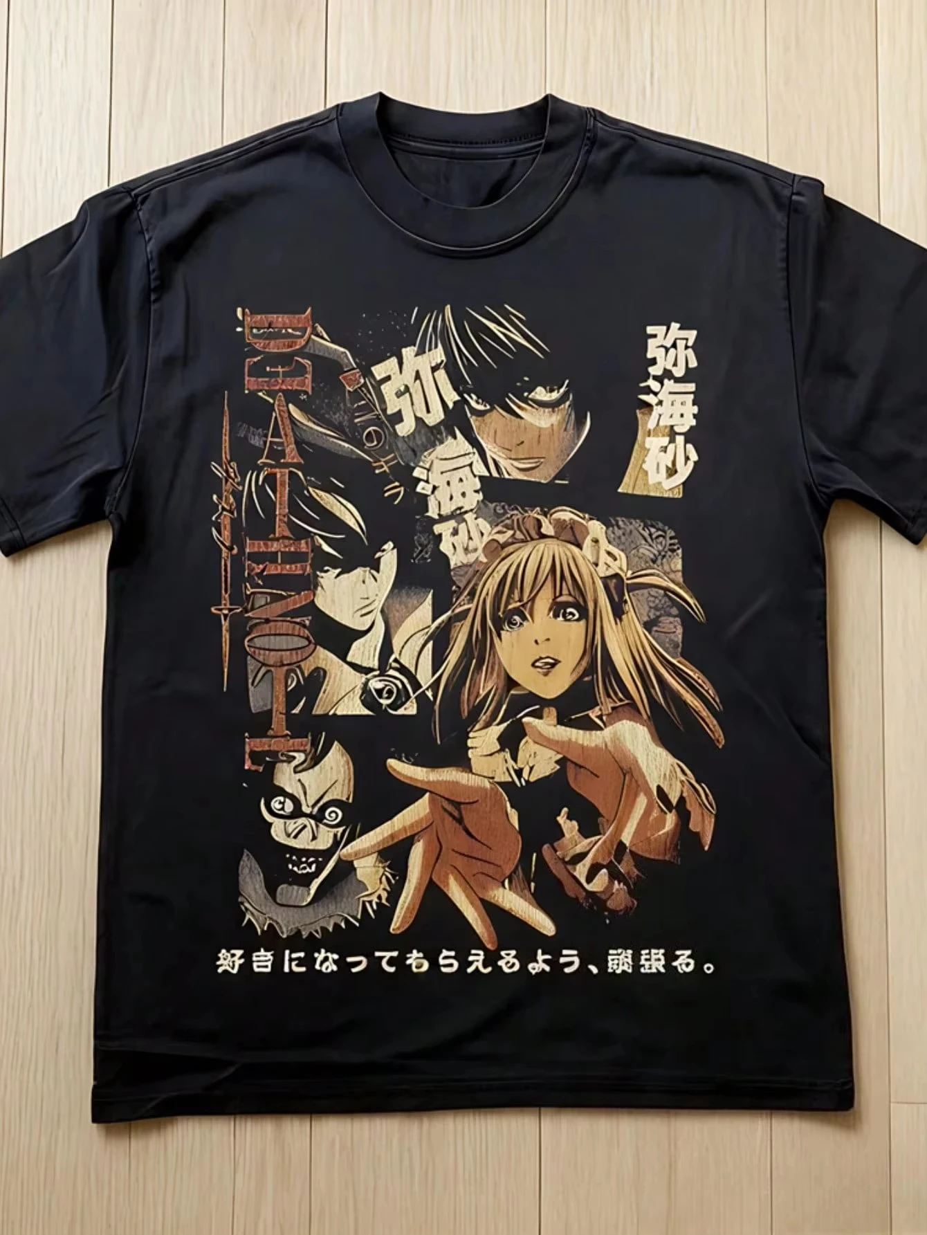 Vintage T-Shirt Death Note Anime Misa Amane Streetwear Oversized Unisex Trendy Cotton Breathable Y2k Short Sleeves Classic soft