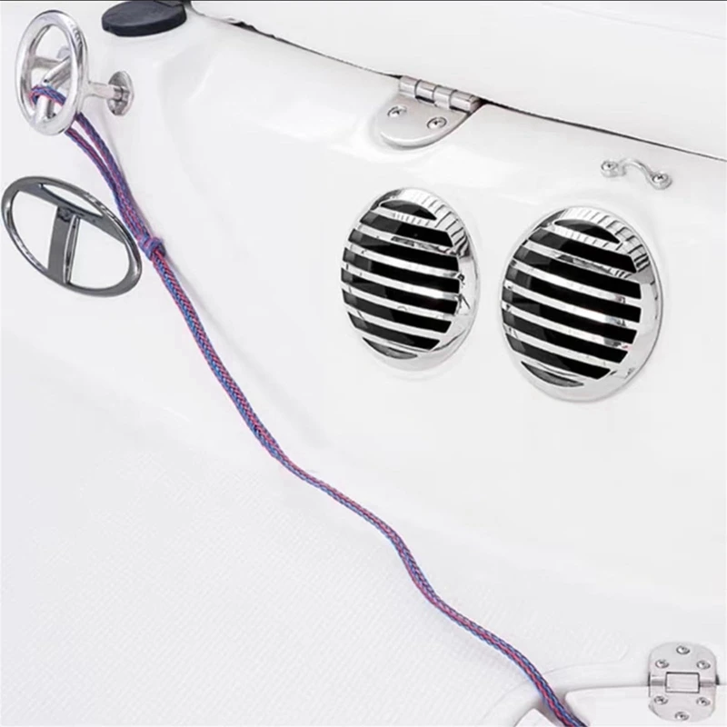 2 Pieces 4 Inch Adjustable Marine Vent Covers, 316 Stainless Steel Air Flow Vent Covers For RV, Boats, Yachts