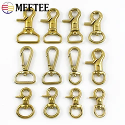 2/5/10Pcs 10-25mm Brass Metal Buckle For Bag Swivel Lobster Clasp Trigger Snap Buckles Webbing Connect Hook DIY Accessories